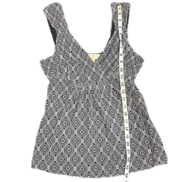 Michael Kors V-Neck Sleeveless Faux Wrap Top Navy Size XS - Picture 3 of 8